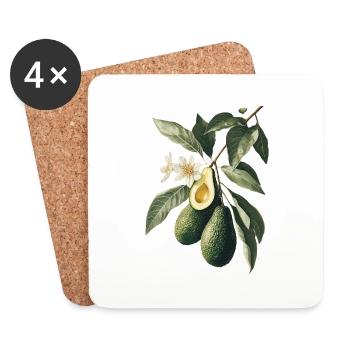 Avocado - Untersetzer (4er-Set) - Weiß - Vorne