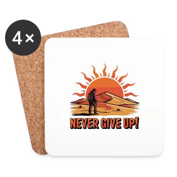 NIEVER GIVE UP - Coasters (set of 4) - white - Front