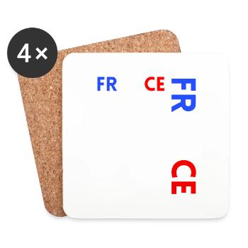 Rugby Player Fan Rugby Supporter Rugby France - Coasters (set of 4) - white - Front