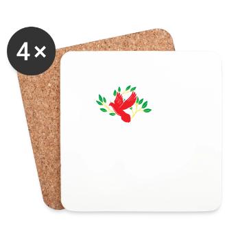 TRAOKREF Artboard 1Traoré Faust Afro Power Design - Coasters (set of 4) - white - Front