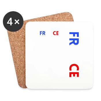 Rugby Player Fan Rugby Supporter Rugby France - Coasters (set of 4) - white - Front