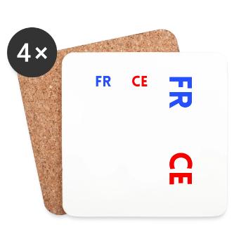 Rugby Player Fan Rugby Supporter Rugby France - Coasters (set of 4) - white - Front