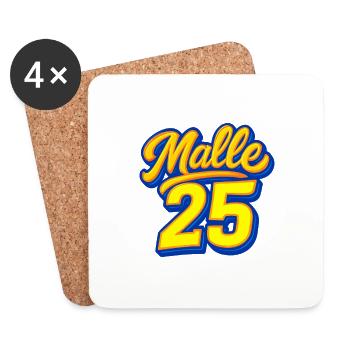 Malle 2025 Mallorca - Untersetzer (4er-Set) - Weiß - Vorne
