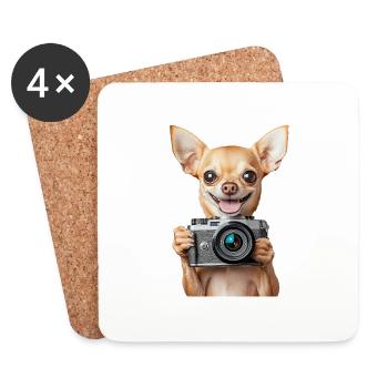 Chihuahua - Untersetzer (4er-Set) - Weiß - Vorne