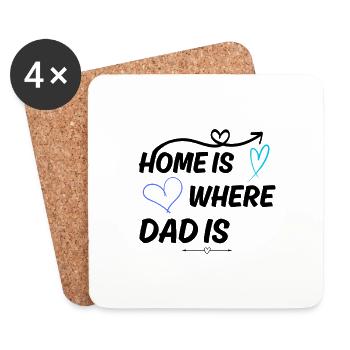 Best Dad Father's Day Design Dad Saying - Coasters (set of 4) - white - Front