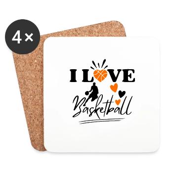 Basketball Saying Basketball Team - Coasters (set of 4) - white - Front