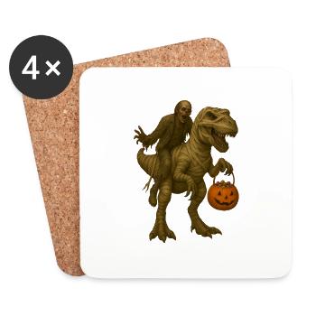 T-Rex - Untersetzer (4er-Set) - Weiß - Vorne