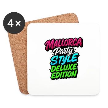 Style de fête à Majorque - Dessous de verre (lot de 4) - blanc - Devant