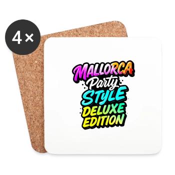 Style de fête à Majorque - Dessous de verre (lot de 4) - blanc - Devant
