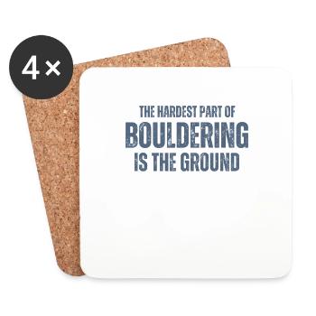 Bouldering Boulderer Bouldering - Coasters (set of 4) - white - Front