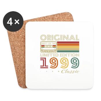 1999 Vintage Retro Birthday Gift - Coasters (set of 4) - white - Front