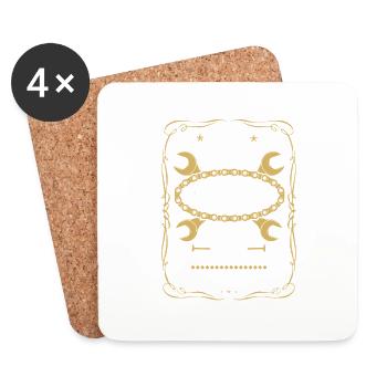 Bestes Papa Jeroen Geschenk Vatertag - Untersetzer (4er-Set) - Weiß - Vorne