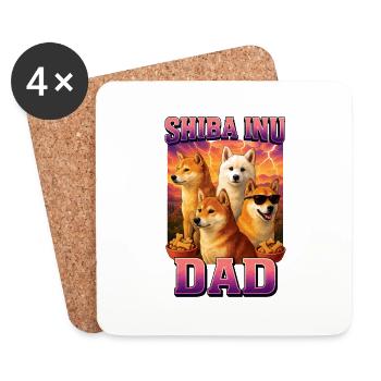Shiba Inu - Untersetzer (4er-Set) - Weiß - Vorne