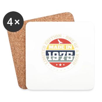 1975 Vintage Retro Geburtstagsgeschenk - Untersetzer (4er-Set) - Weiß - Vorne