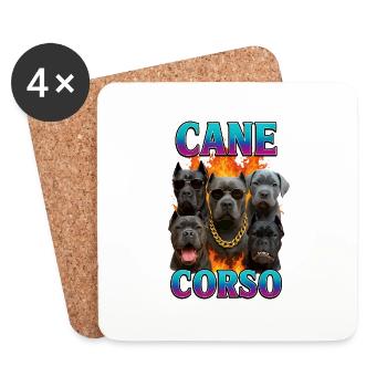 Cane Corso - Untersetzer (4er-Set) - Weiß - Vorne