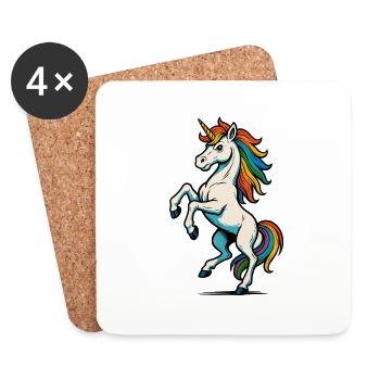 Unicorn – The magical creature of fantasy - Coasters (set of 4) - white - Front