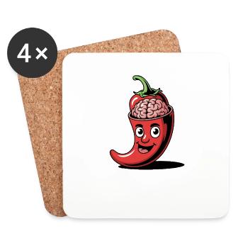 Neuro Spicy – Too spicy for boring minds - Coasters (set of 4) - white - Front