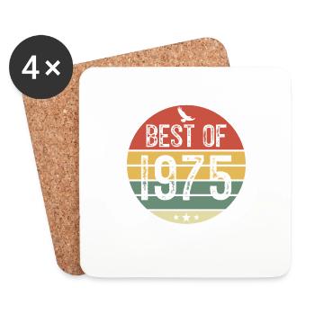 1975 Vintage Retro Geburtstagsgeschenk - Untersetzer (4er-Set) - Weiß - Vorne