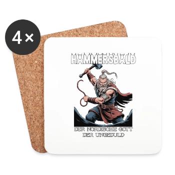 Hammersbald – Dieu nordique de l’impatience - Dessous de verre (lot de 4) - blanc - Devant