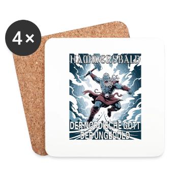 Hammersbald – Dieu nordique de l’impatience - Dessous de verre (lot de 4) - blanc - Devant