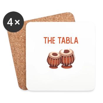 Lassen Sie Die Party Starten. Der Tabla -spieler - Untersetzer (4er-Set) - Weiß - Vorne
