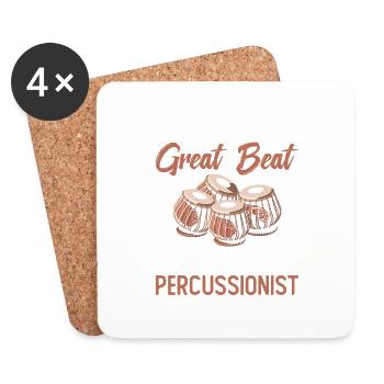 Behind every great beat is a great - Coasters (set of 4) - white - Front