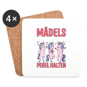 Girls no matter what happens Maintain levels - Coasters (set of 4) - white - Front