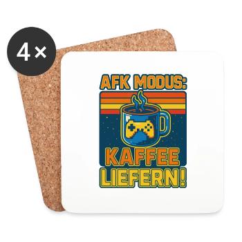 Mode AFK : Livrez du café ! - Dessous de verre (lot de 4) - blanc - Devant