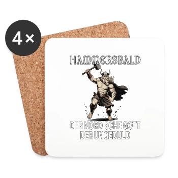 Hammersbald – Dieu nordique de l’impatience - Dessous de verre (lot de 4) - blanc - Devant