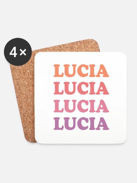 Name Lucia - Untersetzer (4er-Set) - Weiß