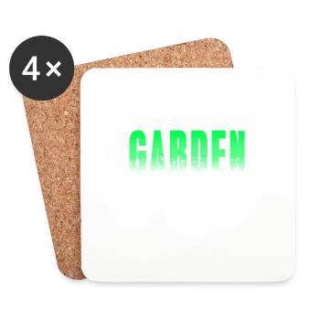 Let Me Garden and No One Gets Hurt Humour - Dessous de verre (lot de 4) - blanc - Devant