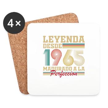 60 Years 1965 Vintage Birthday Gift - Coasters (set of 4) - white - Front