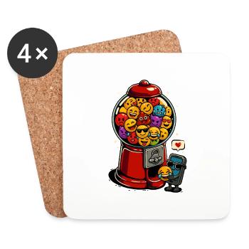 Gumball - Communication drôles - Dessous de verre (lot de 4) - blanc - Devant