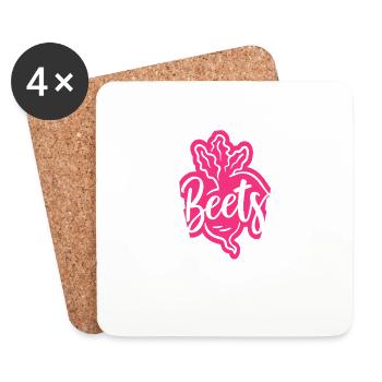 Headphone Beets Music Pun Lovers - Untersetzer (4er-Set) - Weiß - Vorne