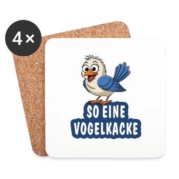 SUCH A BIRD POOP - Coasters (set of 4) - white - Front