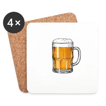 Daydrinking Social Club Bier 2026 - Untersetzer (4er-Set) - Weiß - Vorne
