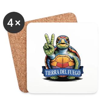 Feuerland - Untersetzer (4er-Set) - Weiß - Vorne