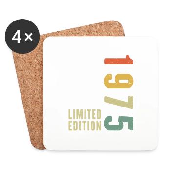 50 Jahre 1975 Vintage Retro Geburtstagsgeschenk - Untersetzer (4er-Set) - Weiß - Vorne