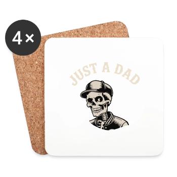 JUST A DAD - Coasters (set of 4) - white - Front
