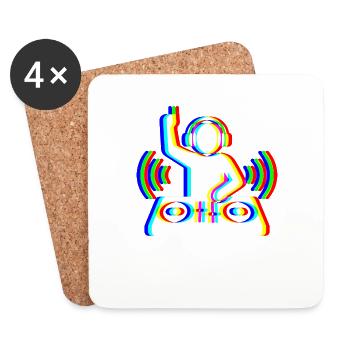 Glitch DJ – Beat Creator - Coasters (set of 4) - white - Front