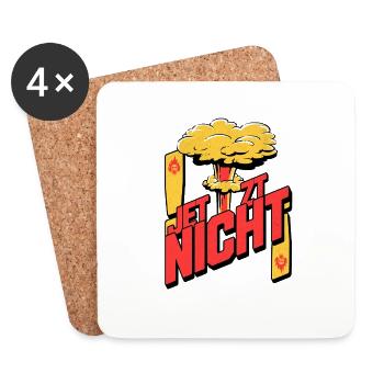 Jetzt nicht! - Untersetzer (4er-Set) - Weiß - Vorne