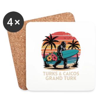 Turks- und Caicosinseln - Untersetzer (4er-Set) - Weiß - Vorne