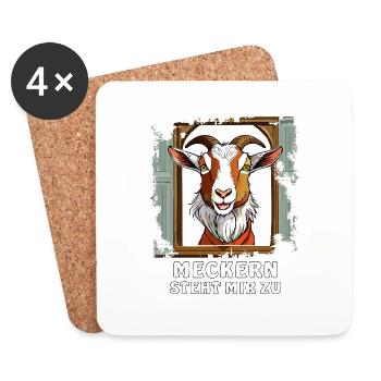 GOAT WINDOW SE PLAINDRE EST MON DROIT - Dessous de verre (lot de 4) - blanc - Devant