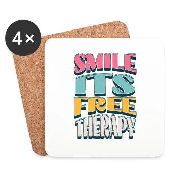 Untitled Project Positive Vibes Good Energy 3 - Coasters (set of 4) - white - Front