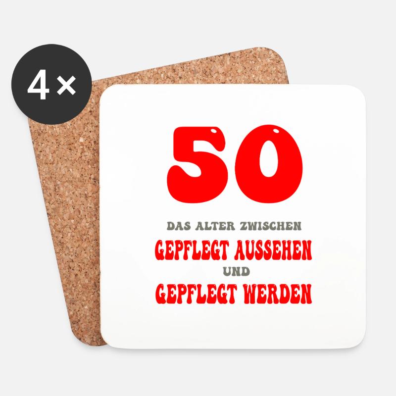 50 - Untersetzer (4er-Set) - Weiß