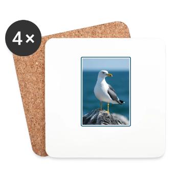 Mouettes Mouette - Dessous de verre (lot de 4) - blanc - Devant