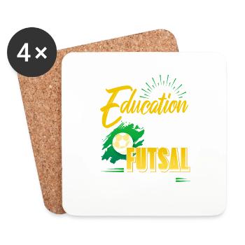 Futsal Is Importanter Funny Education Joke - Untersetzer (4er-Set) - Weiß - Vorne