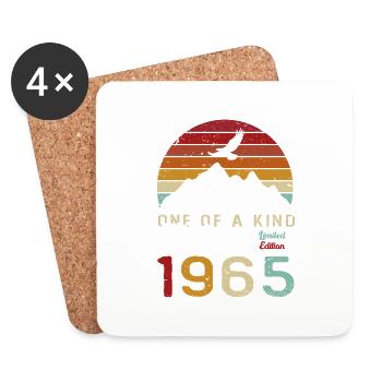 60 Years 1965 Vintage Retro Birthday Gift - Coasters (set of 4) - white - Front
