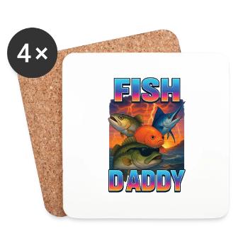 Fisch Papa - Untersetzer (4er-Set) - Weiß - Vorne