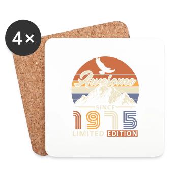 50 Jahre 1975 Vintage Retro Geburtstagsgeschenk - Untersetzer (4er-Set) - Weiß - Vorne